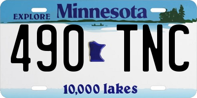MN license plate 490TNC