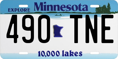 MN license plate 490TNE