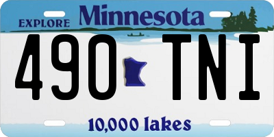 MN license plate 490TNI