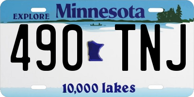 MN license plate 490TNJ