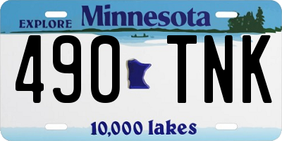MN license plate 490TNK