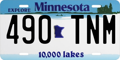 MN license plate 490TNM