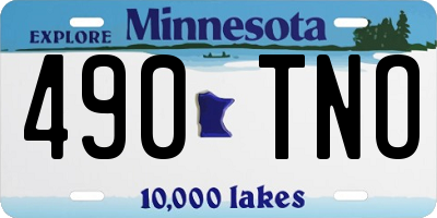 MN license plate 490TNO