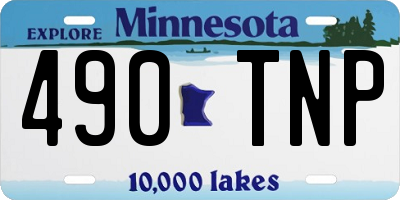 MN license plate 490TNP