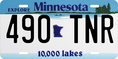 MN license plate 490TNR