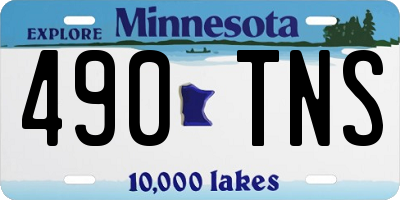 MN license plate 490TNS