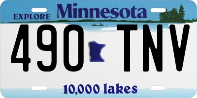 MN license plate 490TNV