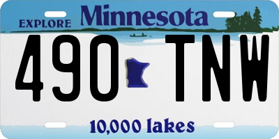 MN license plate 490TNW