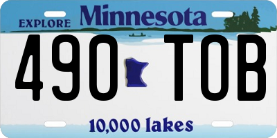 MN license plate 490TOB