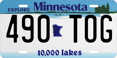MN license plate 490TOG