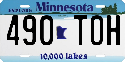MN license plate 490TOH