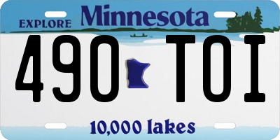 MN license plate 490TOI