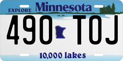 MN license plate 490TOJ