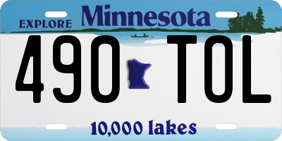 MN license plate 490TOL