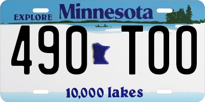 MN license plate 490TOO
