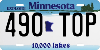MN license plate 490TOP