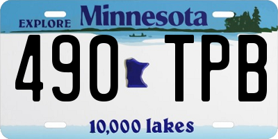MN license plate 490TPB