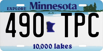 MN license plate 490TPC