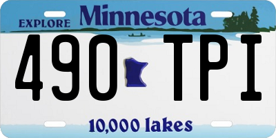 MN license plate 490TPI