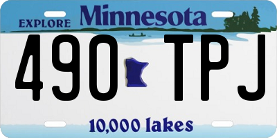 MN license plate 490TPJ