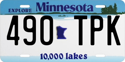 MN license plate 490TPK