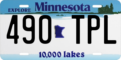 MN license plate 490TPL