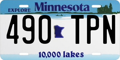 MN license plate 490TPN