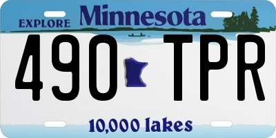 MN license plate 490TPR