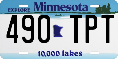 MN license plate 490TPT