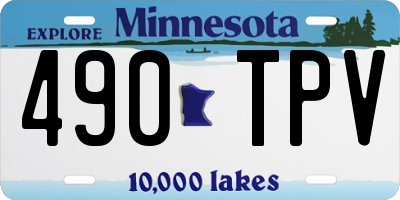 MN license plate 490TPV