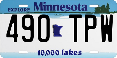 MN license plate 490TPW