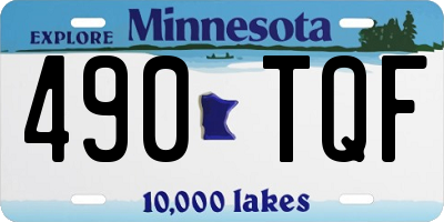 MN license plate 490TQF