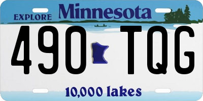 MN license plate 490TQG
