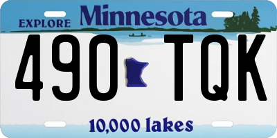 MN license plate 490TQK
