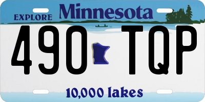 MN license plate 490TQP
