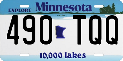 MN license plate 490TQQ