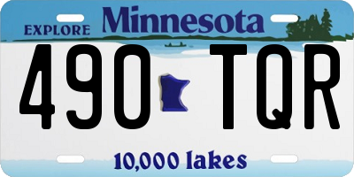 MN license plate 490TQR