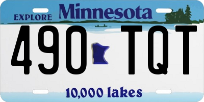 MN license plate 490TQT