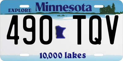 MN license plate 490TQV