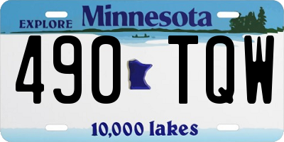 MN license plate 490TQW