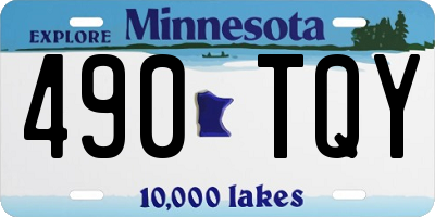 MN license plate 490TQY