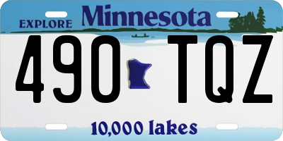 MN license plate 490TQZ