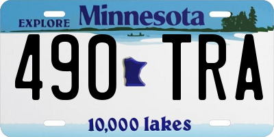 MN license plate 490TRA
