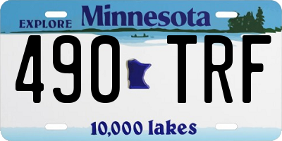 MN license plate 490TRF