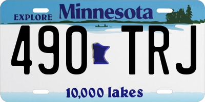 MN license plate 490TRJ