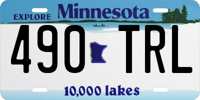 MN license plate 490TRL
