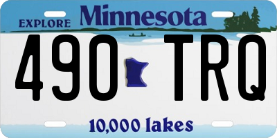 MN license plate 490TRQ
