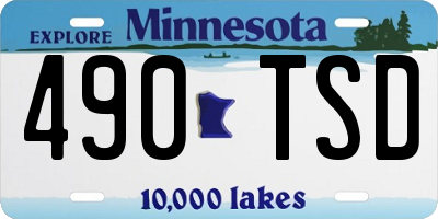 MN license plate 490TSD
