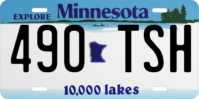 MN license plate 490TSH