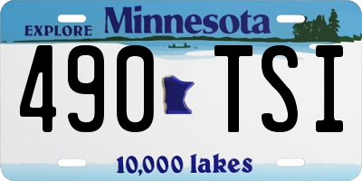 MN license plate 490TSI
